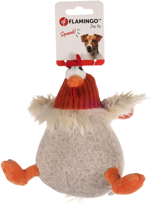Flamingo f-522289 - Plush Squeaky Hen Toy for Dogs