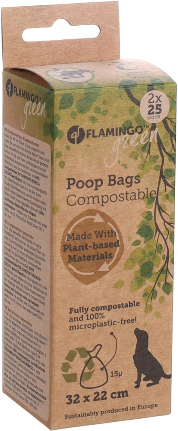 Flamingo f-522300 - Sacs Écologiques Compostables pour Déjections