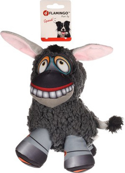 Flamingo f-522373 - Monka Ezel Grey Plush Squeaky Dog Toy
