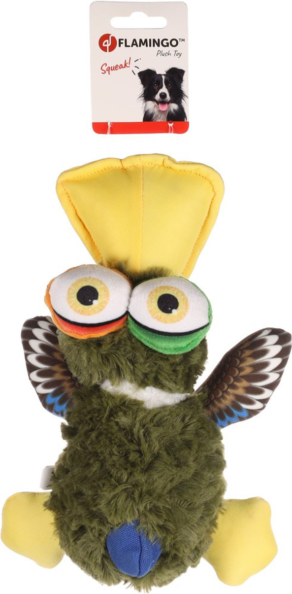 Flamingo f-522368 - Plush Squeaky Dark Green Duck Toy for Dogs
