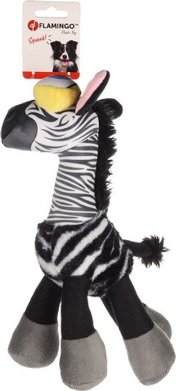 Flamingo f-522366 - Plush Squeaky Zebra Dog Toy for Endless Fun