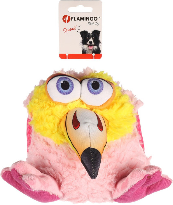 Flamingo f-522360 - Plush Squeaky Flamingo Dog Toy for Endless Fun
