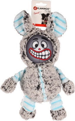 Flamingo f-522349 - Grey Squirrel Plush Toy with Squeaker for Dogs