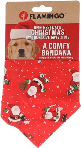 Flamingo f-522398 - Festive Red Christmas Dog Bandana