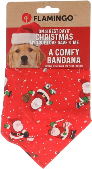 Flamingo f-522398 - Bandana de Noël Rouge pour Chiens Festifs