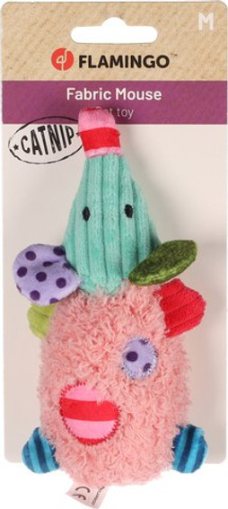 Flamingo f-561411 - Plush Pink Catnip Mouse Toy for Cats