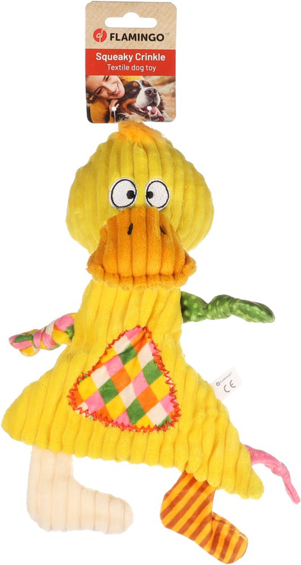 Flamingo f-522482 - Cuddly Squeaky Crinkle Dog Toy Delight