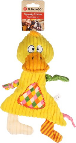 Flamingo f-522482 - Cuddly Squeaky Crinkle Dog Toy Delight