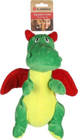 Flamingo f-522524 - Riso Dragon Plush Toy with Squeaker and Crinkle Sounds