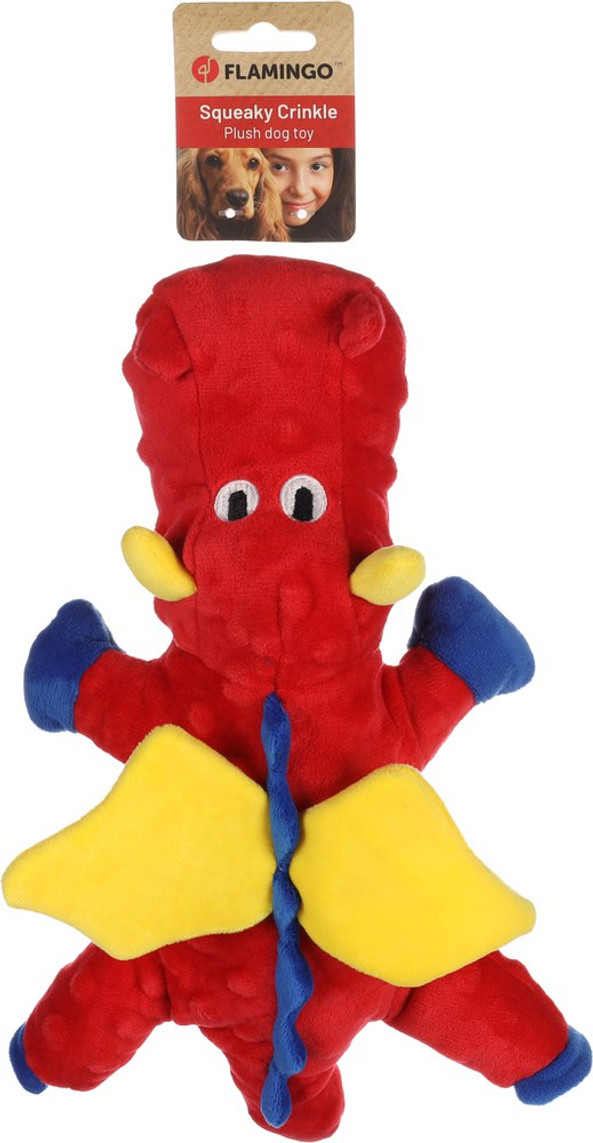 Flamingo f-522523 - Jorre the Red Dragon Plush Dog Toy