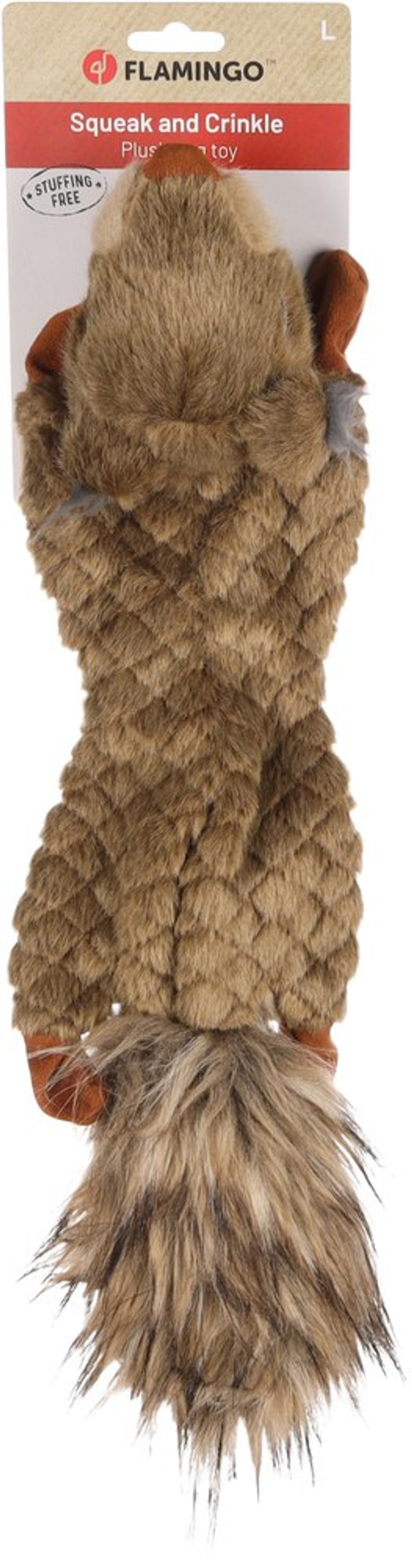 Flamingo f-522518 - Plush Squirrel Toy with Squeaker and Crinkle Sounds