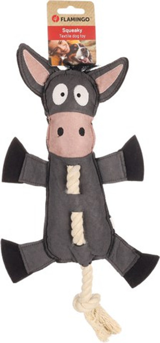 Flamingo f-522521 - Jouet Âne avec corde