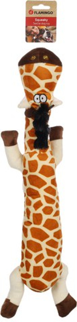 Flamingo f-522508 - Soft Squeaky Giraffe Dog Toy for Playtime Fun