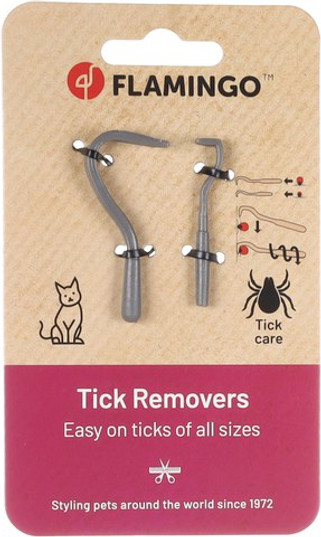 Flamingo f-561428 - Outil Pratique pour Retrait de Tiques