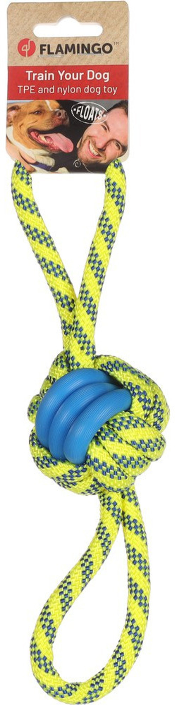 Flamingo f-522572 - Jouet Balle nouée Bleu & Jaune