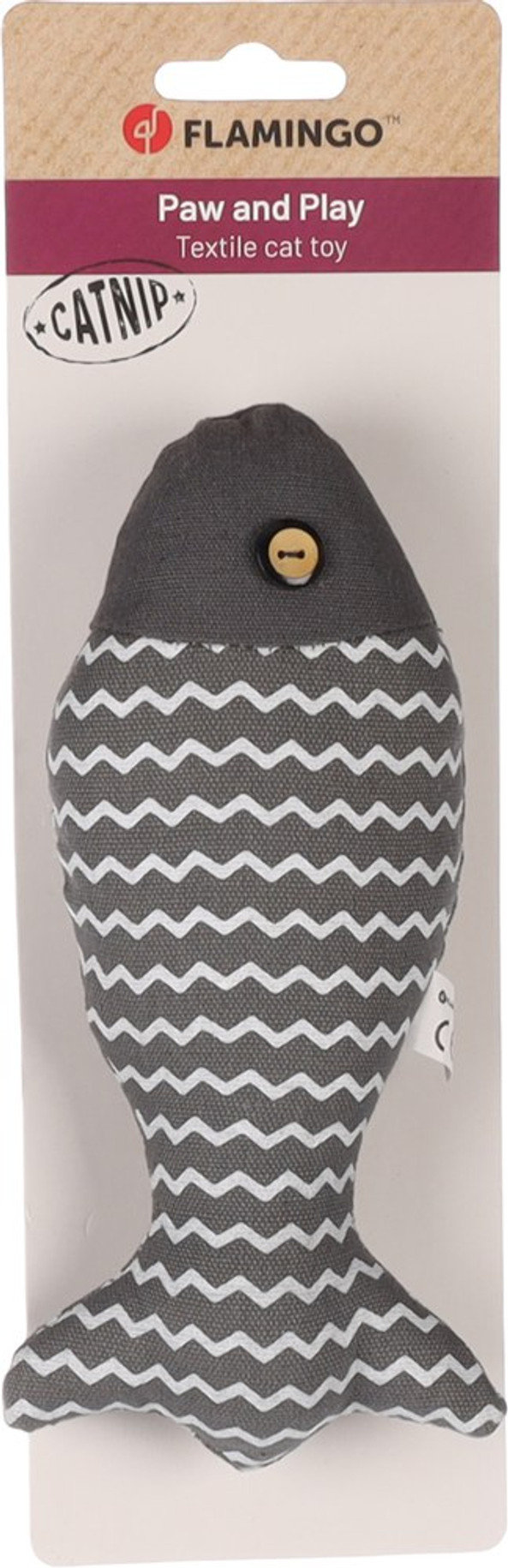Flamingo f-561439 - Catnip-Filled Plush Fish Toy for Cats