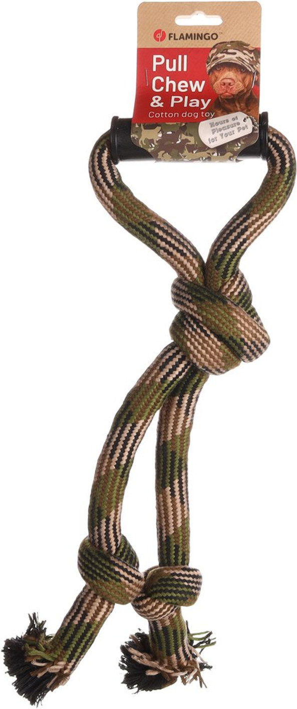 Flamingo f-522730 - Jouet Corde à tirer avec 3 noeuds Camouflage