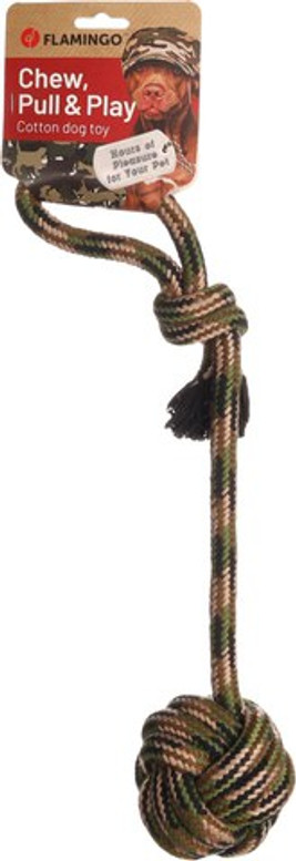 Flamingo f-522733 - Jouet Balle nouée Corde à tirer Camouflage