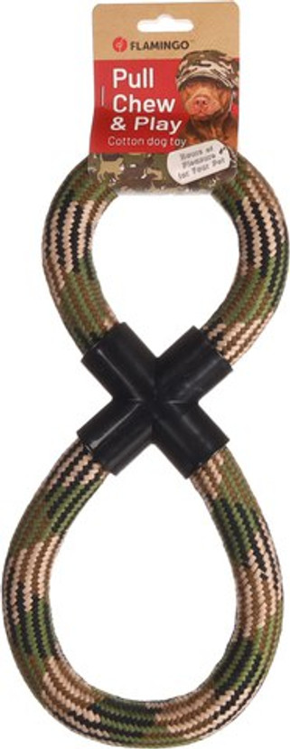 Flamingo f-522738 - Jouet Forme en 8 Corde à tirer Camouflage