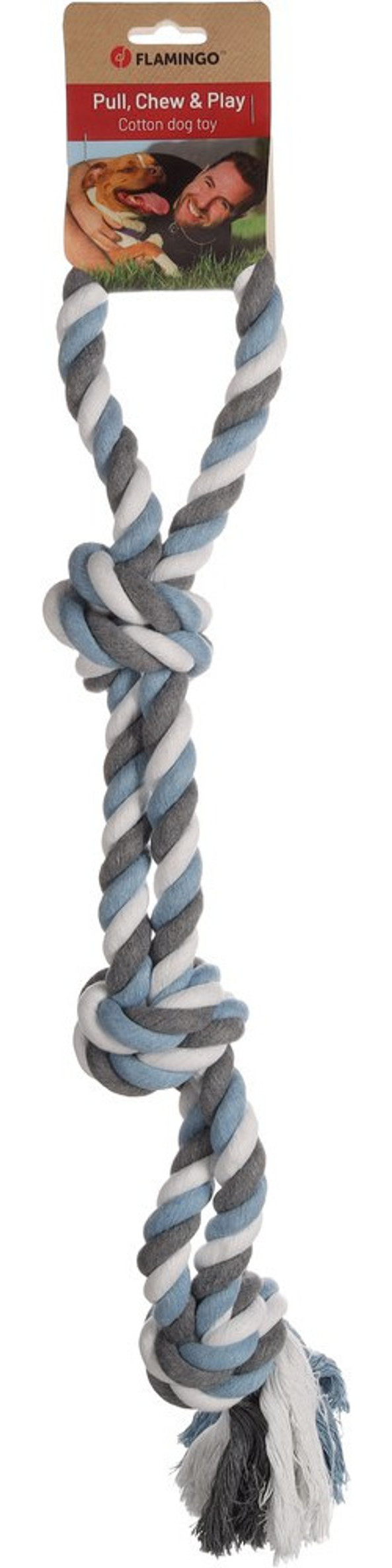 Flamingo f-522717 - Jouet Corde à tirer avec 2 noeuds