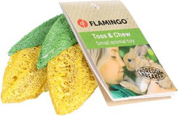 Flamingo f-210394 - Jouet à Mâcher Loofah pour Rongeurs Heureux