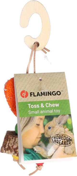 Flamingo f-210390 - Jouet Grignoteur en Loofah et Noix pour Rongeurs