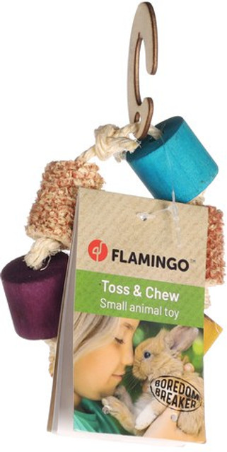 Flamingo f-210407 - Jouet Grignoteur Suspendu pour Rongeurs