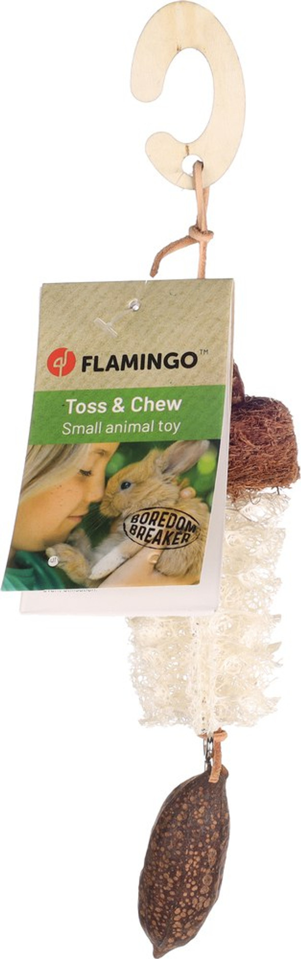 Flamingo f-210403 - Natural Coconut Fiber Pet Chew Toy with Hook