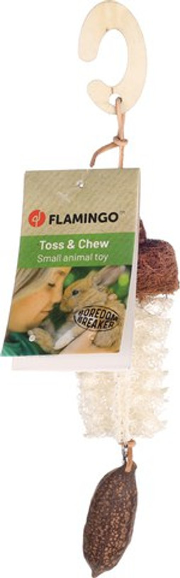 Flamingo f-210403 - Natural Coconut Fiber Pet Chew Toy with Hook