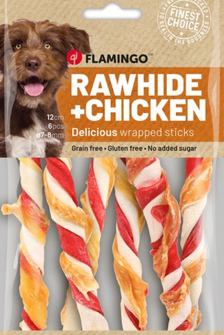 Flamingo f-522758 - Friandises Bâton avec poulet 12cm 11gr / 6 pcs 70gr