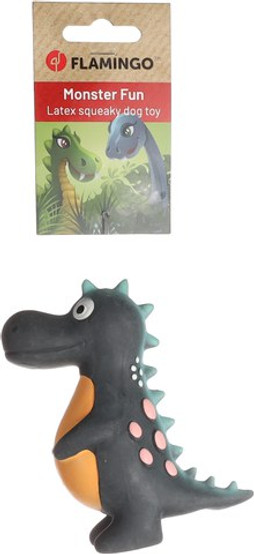 Flamingo f-522777 - Latex Dinosaur Dog Toy with Squeaker Fun