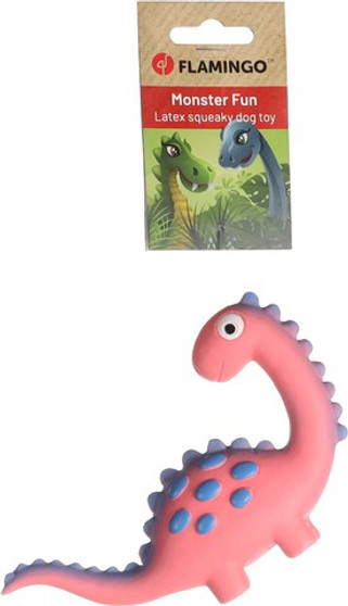 Flamingo f-522779 - Jouet Dino Rose avec Sifflet pour Chiens