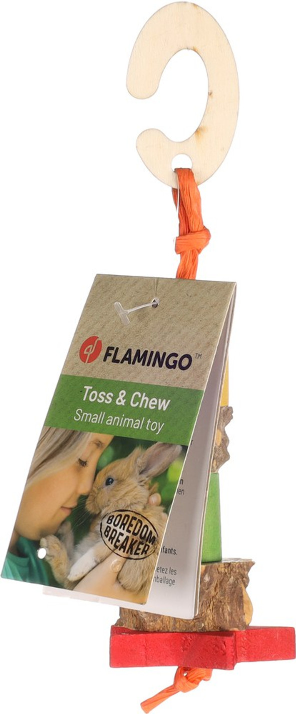 Flamingo f-210409 - Wooden Chew & Hang Toy for Healthy Pet Teeth