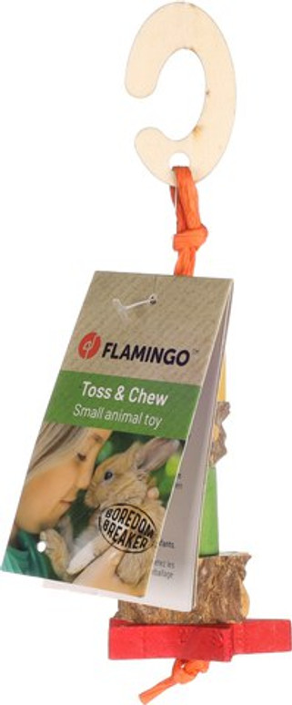 Flamingo f-210409 - Jouet à Mâcher en Bois pour Animaux de Compagnie