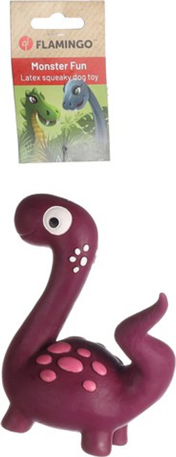 Flamingo f-522786 - Purple Dino Squeaky Dog Toy for Endless Fun