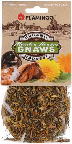 Flamingo f-210412 - Edible Hay Roll with Dandelion & Marigold Delight