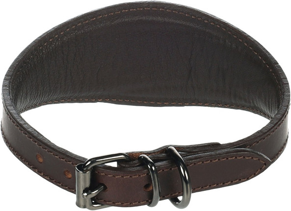 Flamingo f-522847 - Collier Confort en Cuir de Buffle pour Chiens Élégants