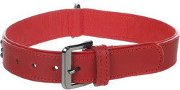 Flamingo f-522901 - Buffalo Leather Dog Collar with Dark Grey Buckle