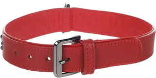Flamingo f-522901 - Collier Rouge en Cuir de Buffle pour Chiens