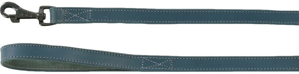Flamingo f-522883 - Laisse Élégante en Cuir de Buffle Bleu Denver