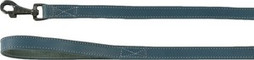 Flamingo f-522883 - Laisse Élégante en Cuir de Buffle Bleu Denver