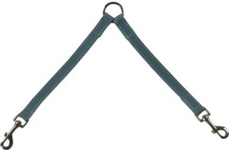 Flamingo f-522880 - Denver Blue Dual Dog Leather Coupler