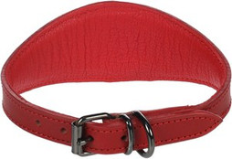 Flamingo f-522909 - Luxurious Red Buffalo Leather Dog Collar