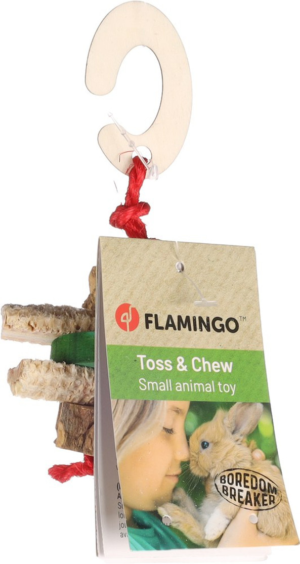 Flamingo f-210406 - Jouet Suspendu Grignotage Naturel pour Animaux