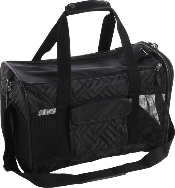 Flamingo f-522929 - Jasmine Black Dog Travel Carrier Bag