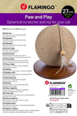 Flamingo f-561472 - Deluxe Pine Wood Cat Scratching Post with Jute Rope