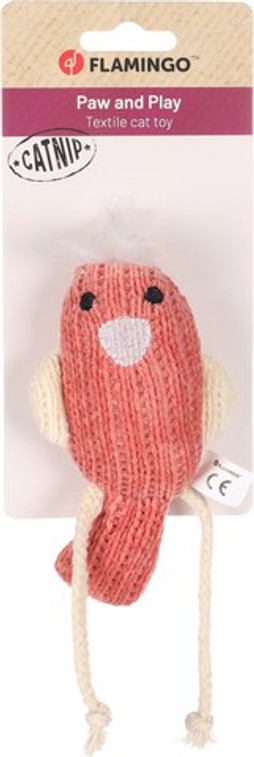 Flamingo f-561479 - Red Catnip-Filled Bird Toy for Cats