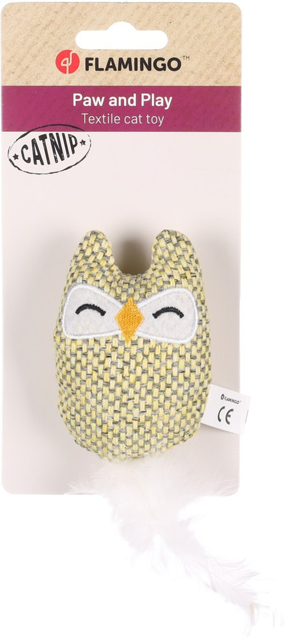 Flamingo f-561489 - Catnip-Filled Plush Owl Toy for Cats
