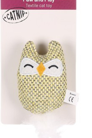 Flamingo f-561489 - Jouet Chouette pour Chat avec Herbe à Chat et Plumes