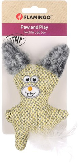 Flamingo f-561488 - Catnip-Filled Yellow Bunny Toy for Cats